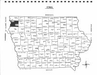 Iowa State Map, Sioux County 1976